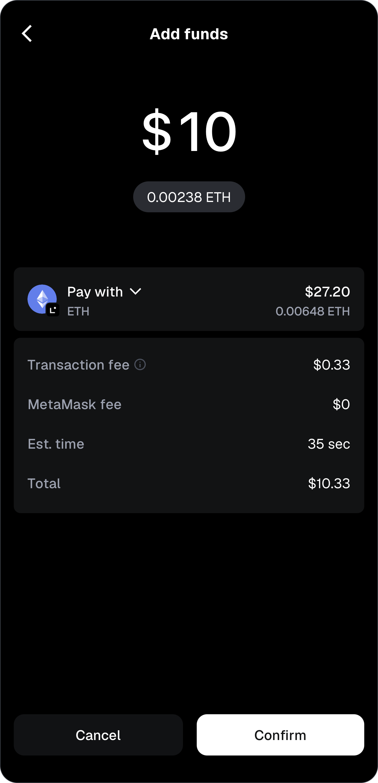 MetaMask Mobile perps add funds