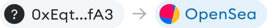 Address nicknames example with
OpenSea