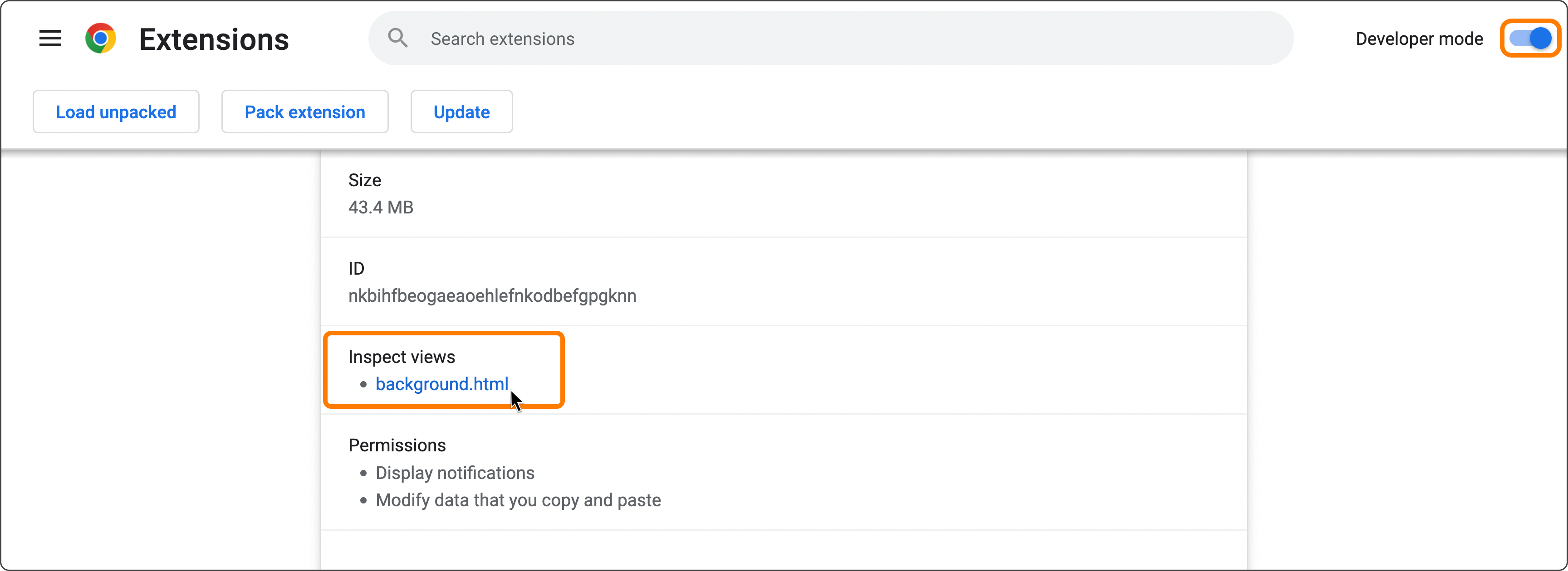 Chrome background logs
MetaMask