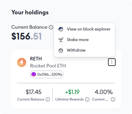MetaMask staking