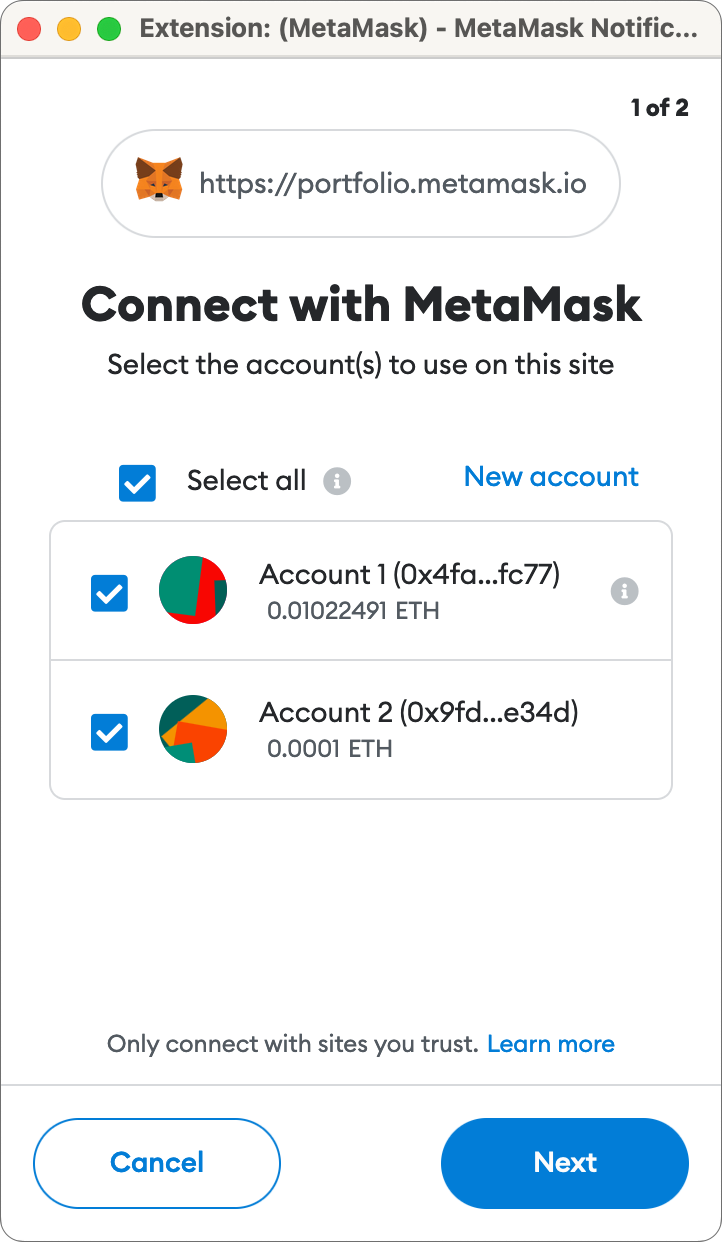 MetaMask Connect Portfolio
Dapp