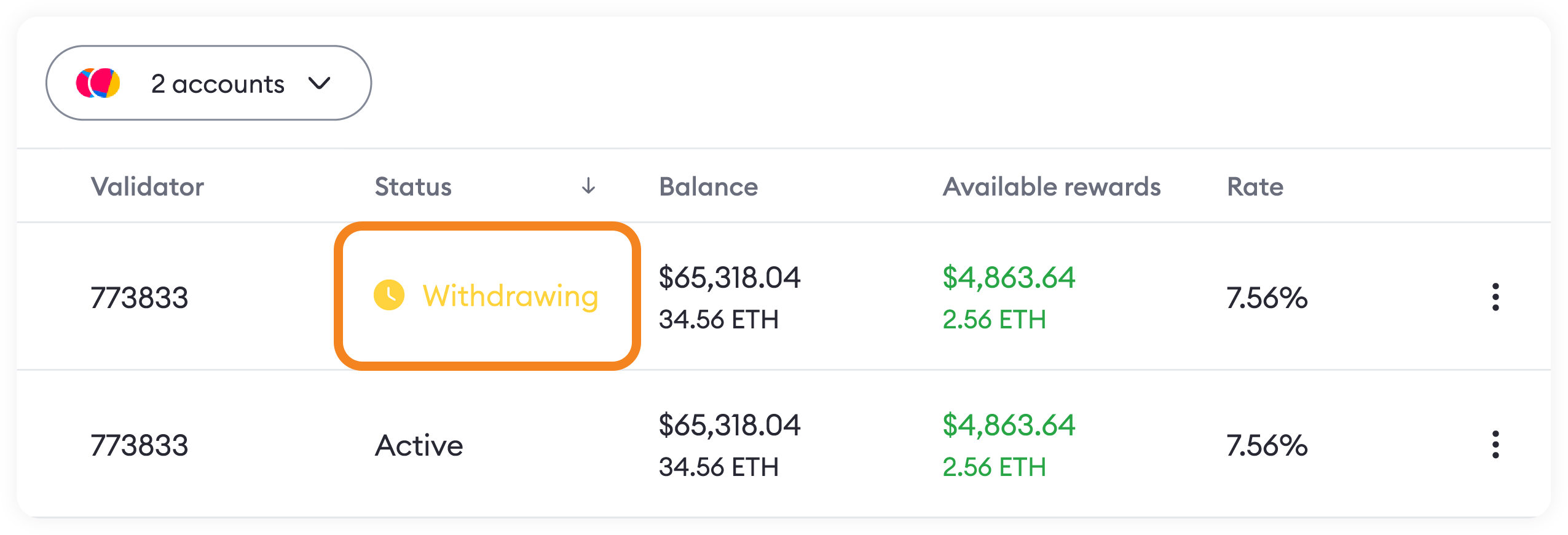 MetaMask Portfolio
withdrawing