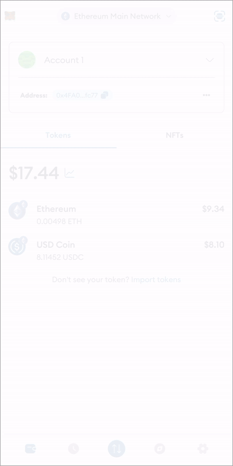 MetaMask view transaction activity mobile
method