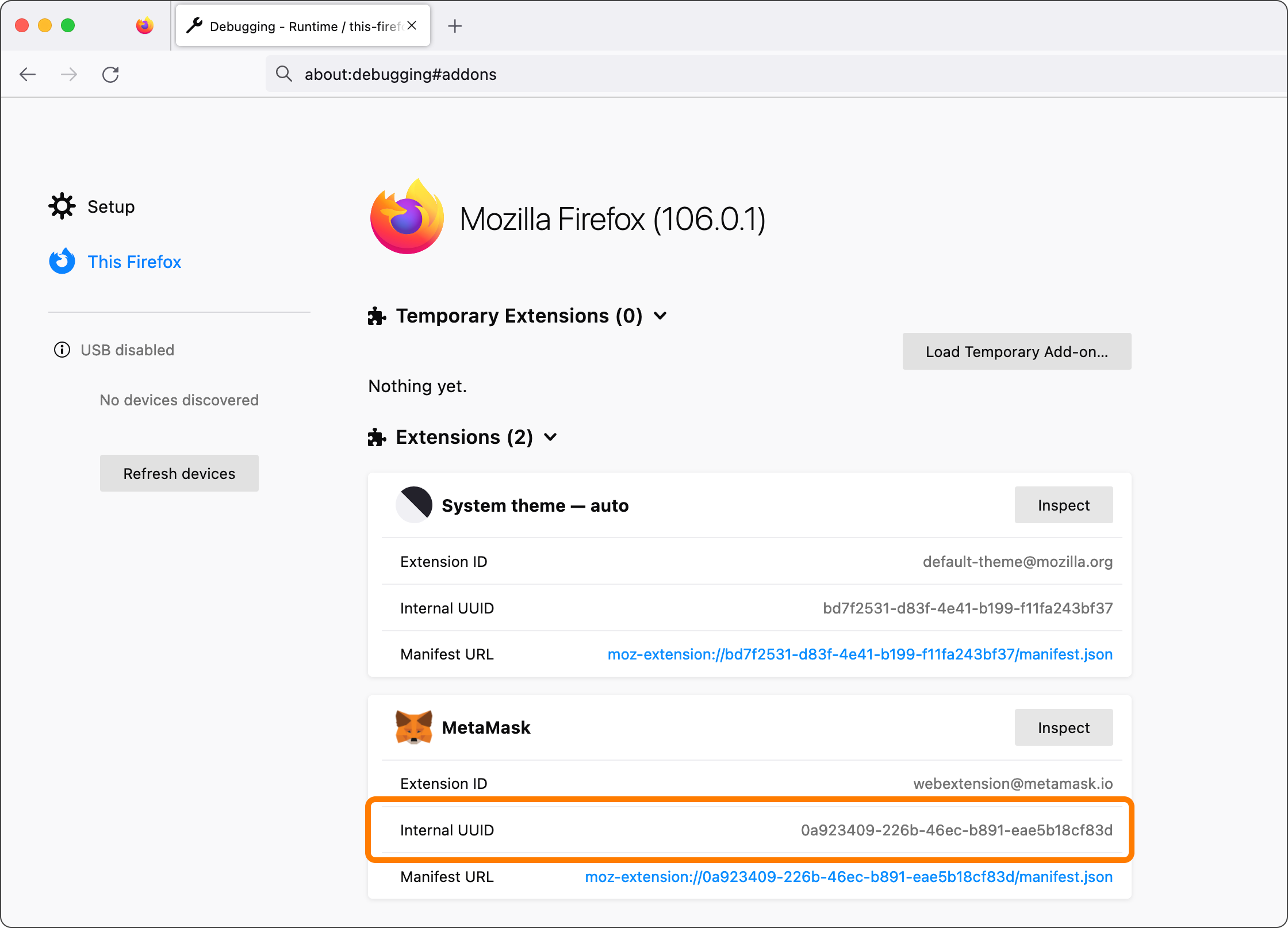 UUID Firefox