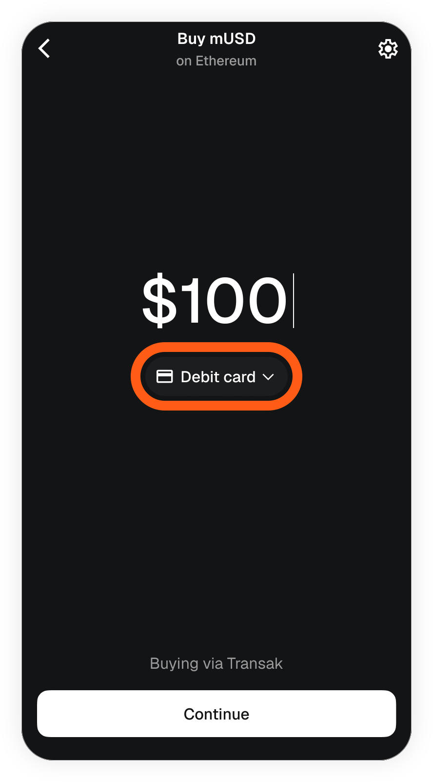 MetaMask Extension buy select payment method