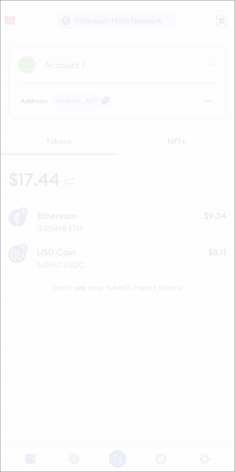 MetaMask view transaction activity mobile
method