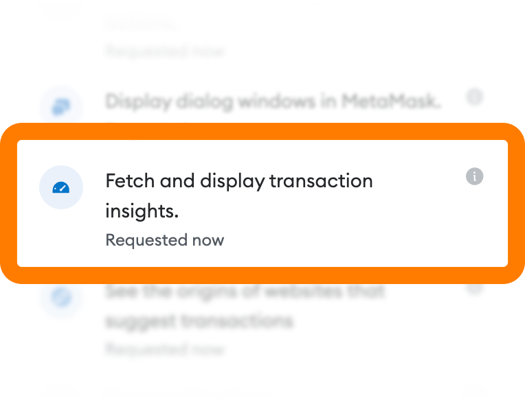 Fetch and display transaction
insights