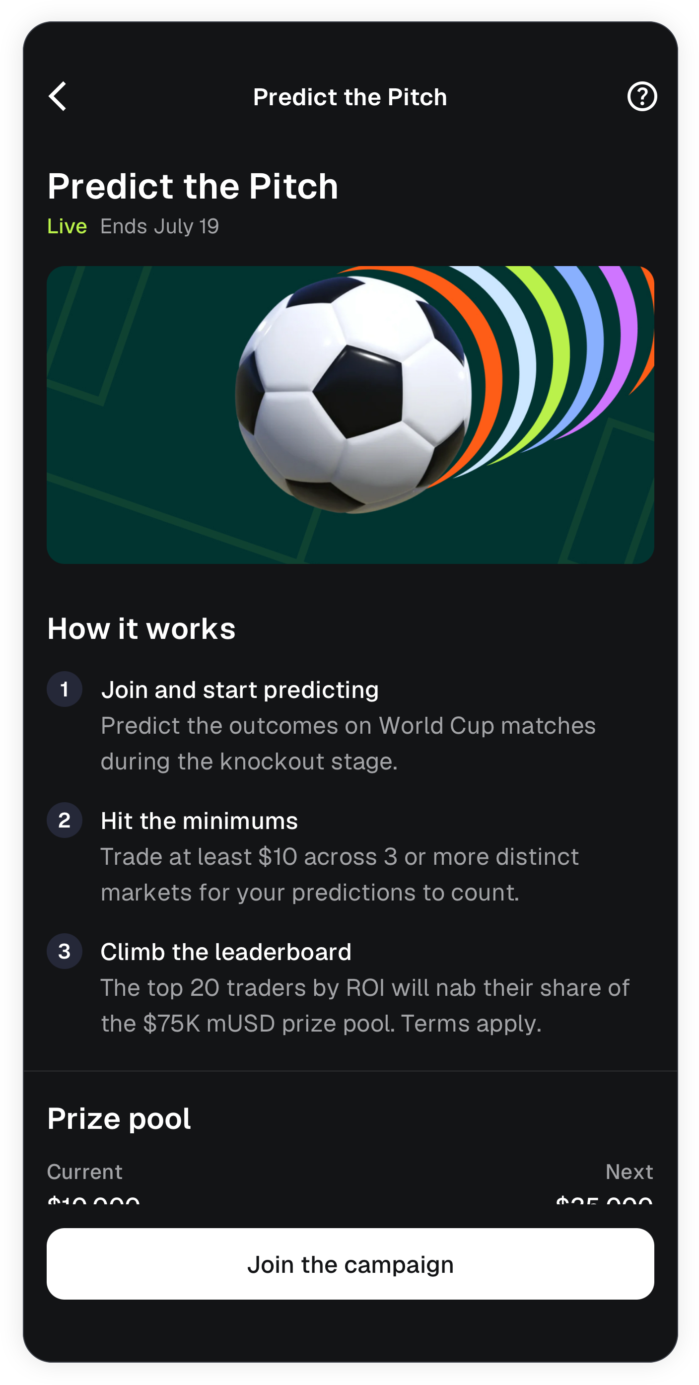 MetaMask mobile predict the pitch campaign