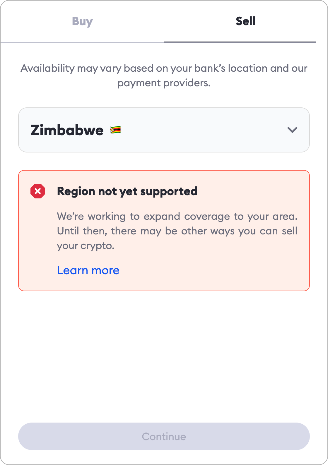 MetaMask Portfolio unsupported
region