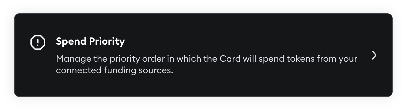 MetaMask Card dashboard manage spend priority card