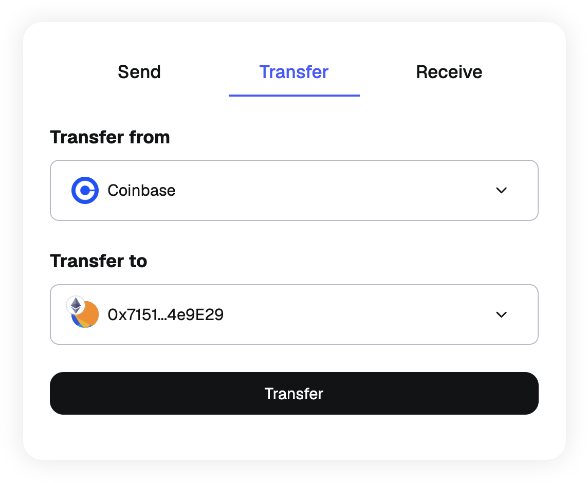 MetaMask Portfolio CEX transfer select exchange and destination