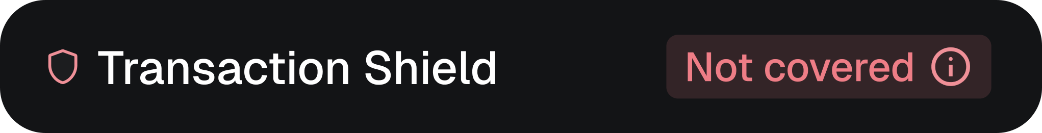 MetaMask extension transaction shield not covered danger badge
