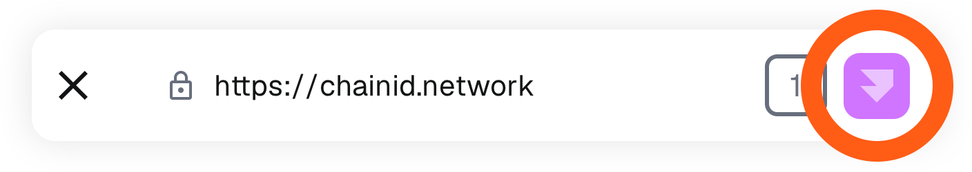 MetaMask mobile browser account icon