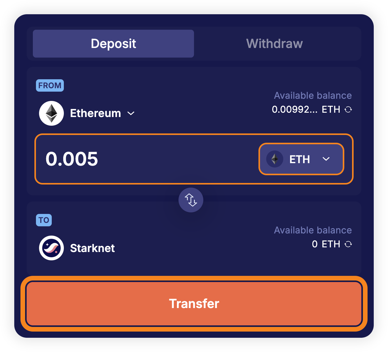 Create bridge transaction
