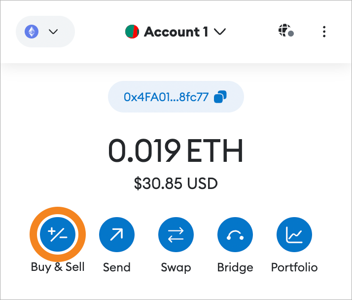 MetaMask buy sell icon
locate