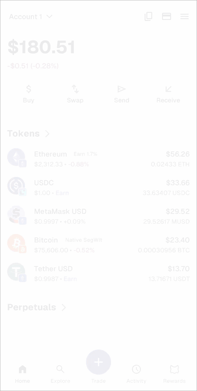 MetaMask mobile locate advanced settings