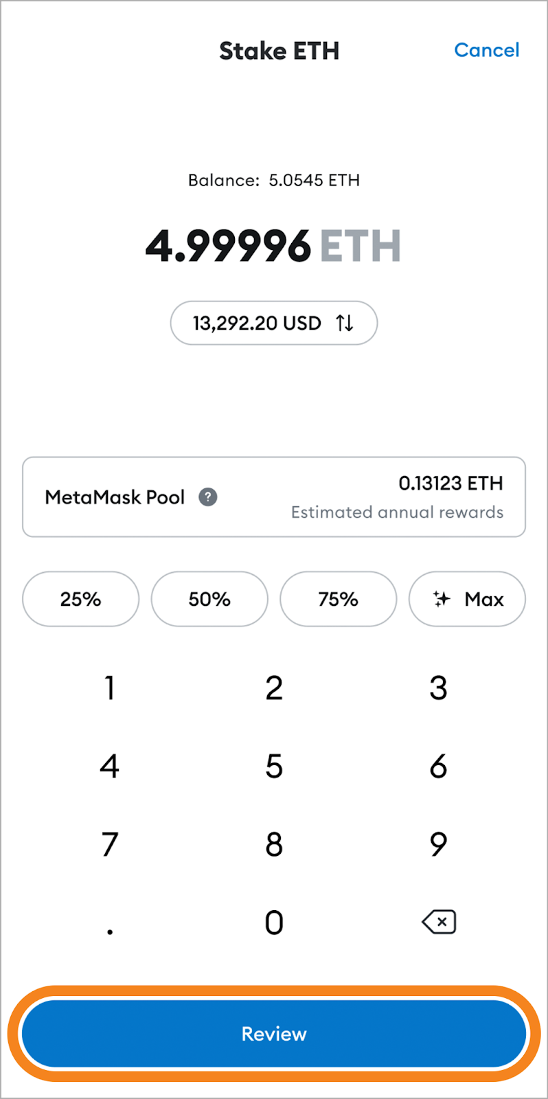MetaMask Mobile Staking
Review