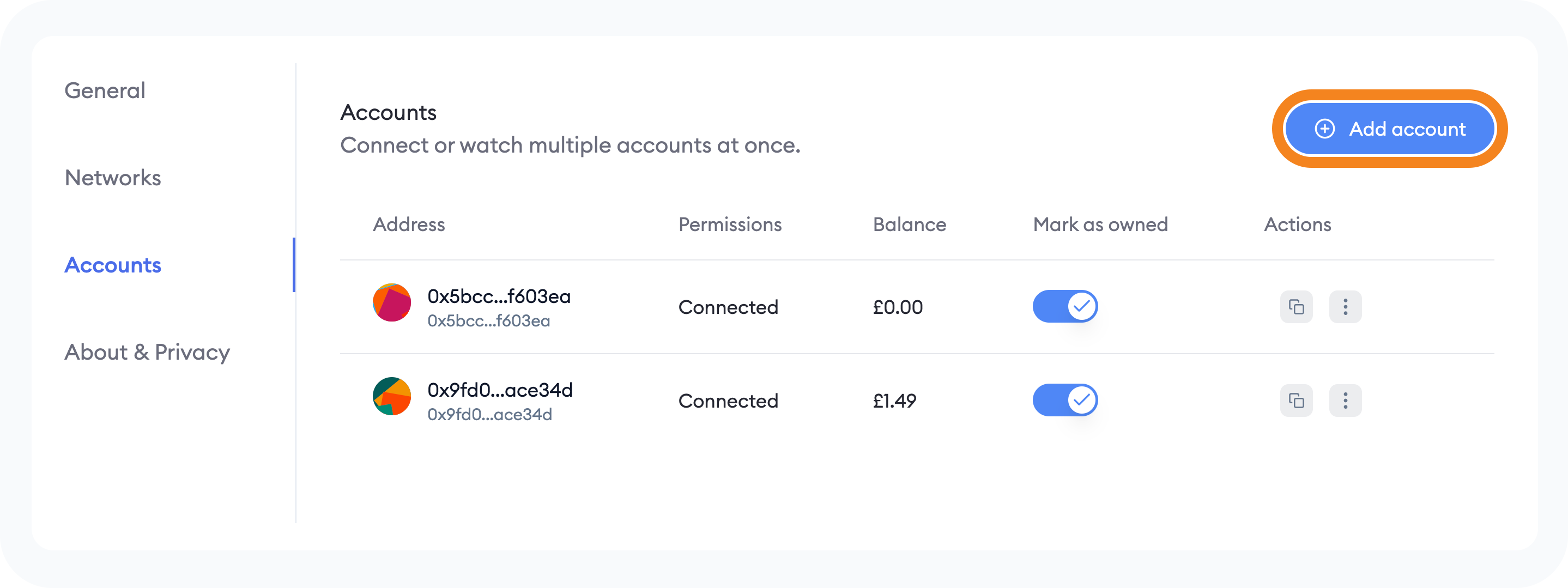 MetaMask Portfolio add new
account