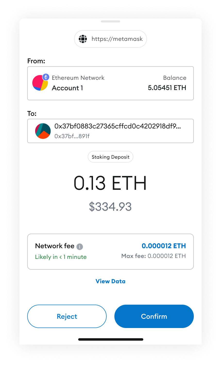 MetaMask Mobile Staking
Confirm