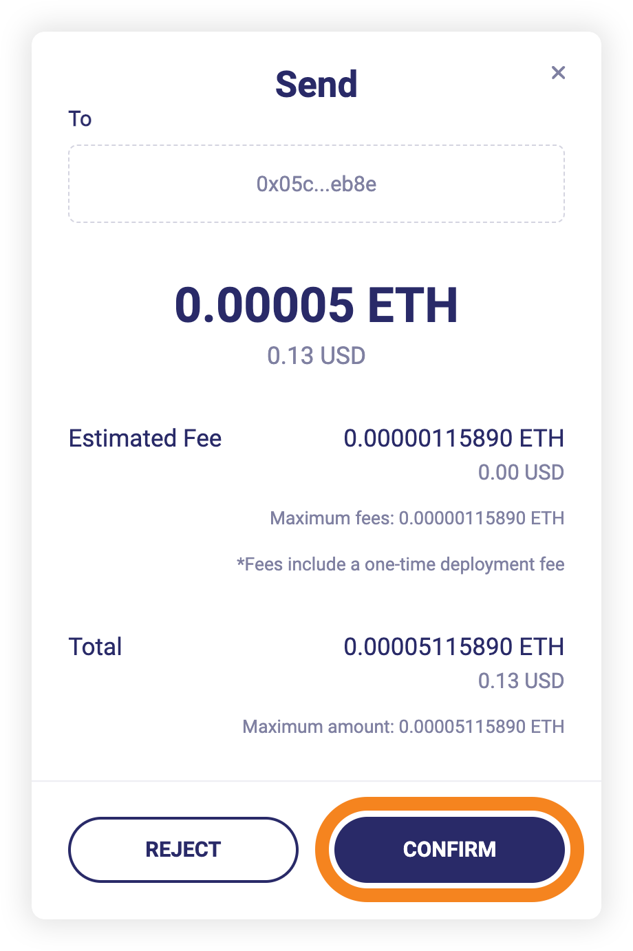 Starknet transaction overview
modal