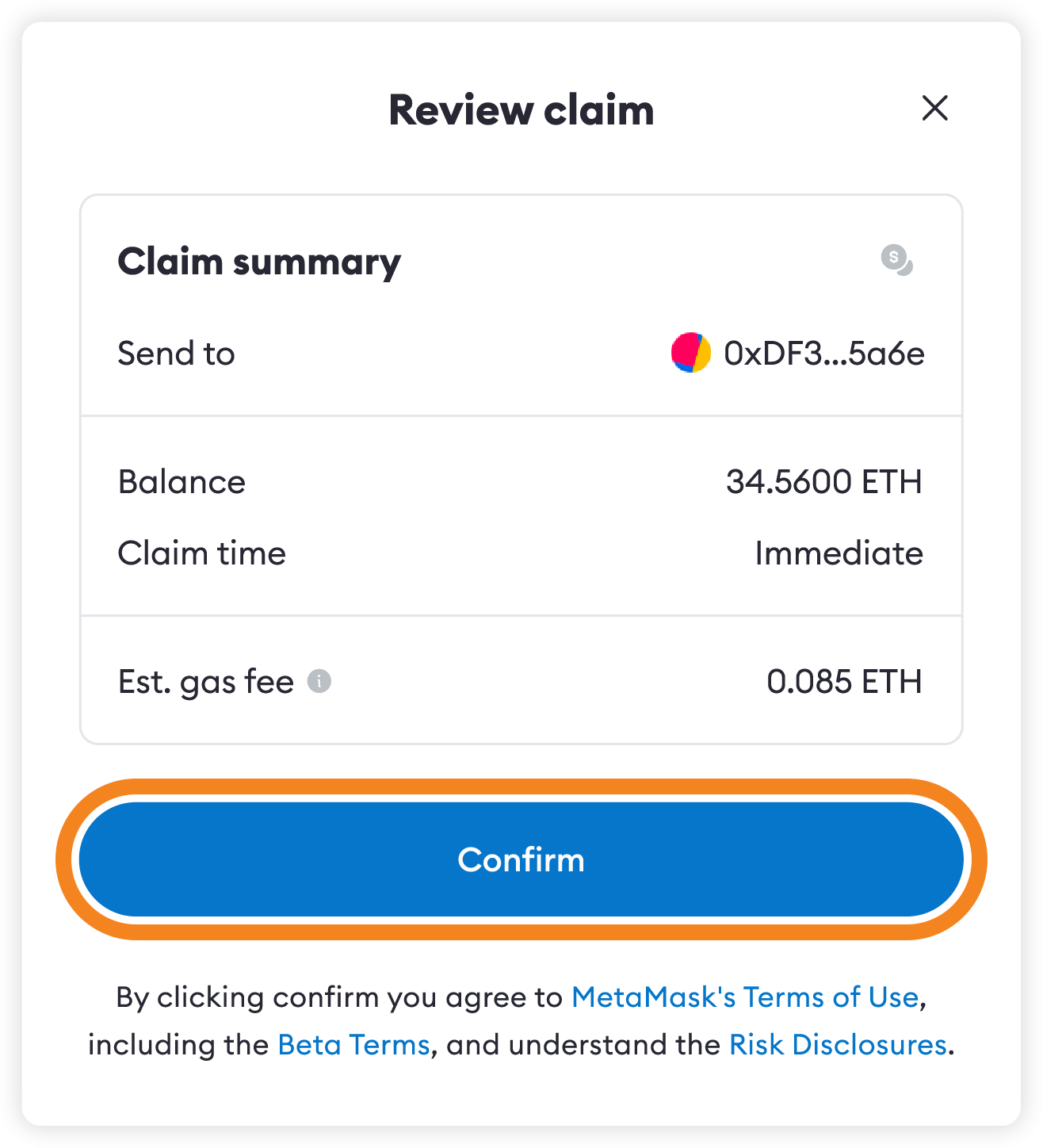MetaMask Portfolio review
claim