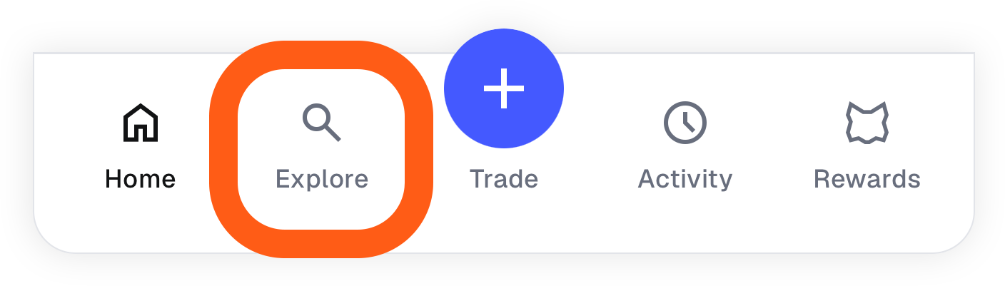 MetaMask mobile explore tab