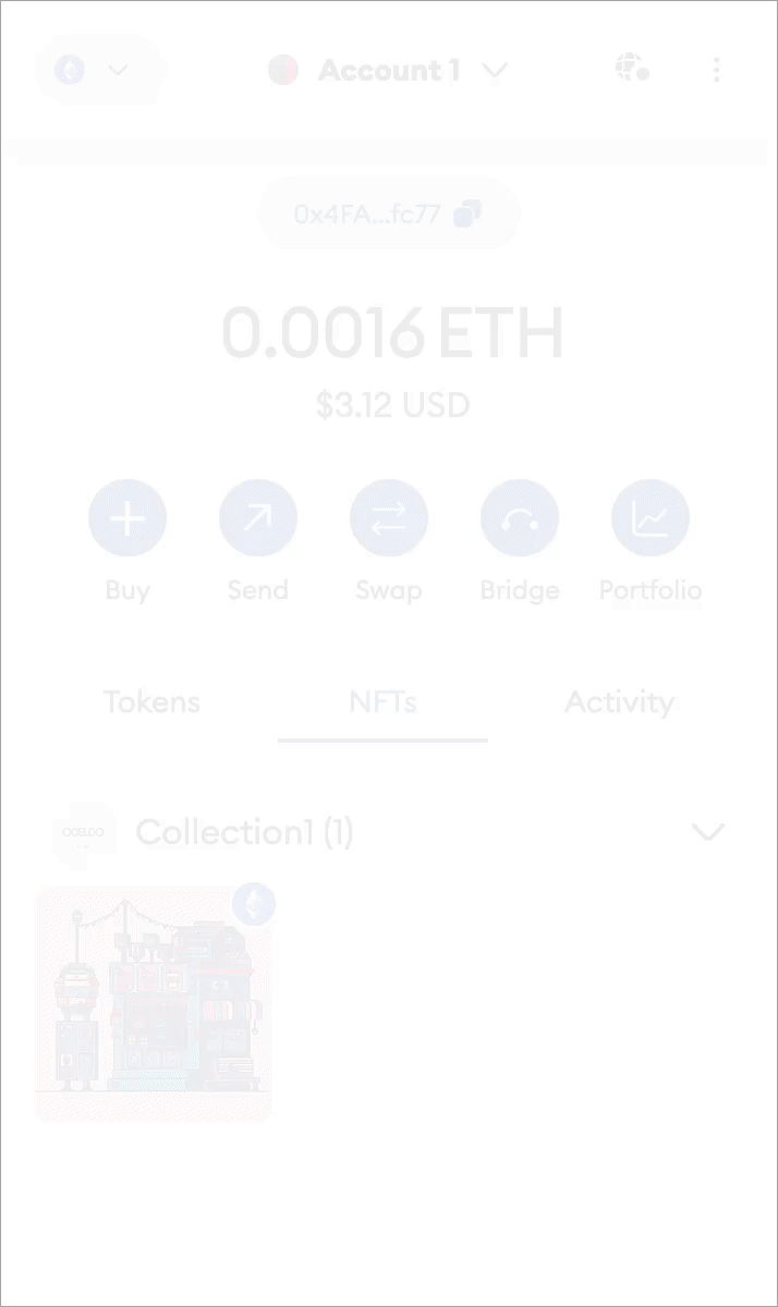 MetaMask send NFT
extension