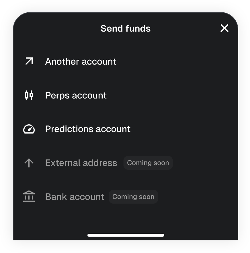 MetaMask mobile money account send funds sheet