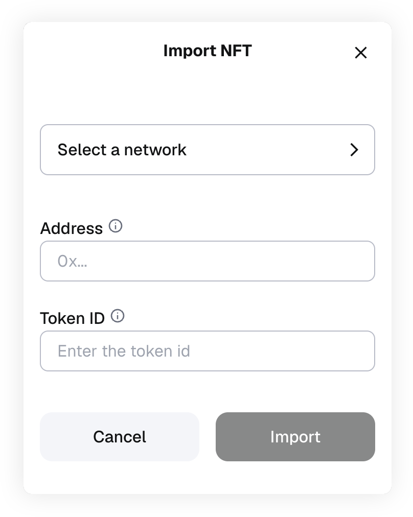 MetaMask extension import NFT modal