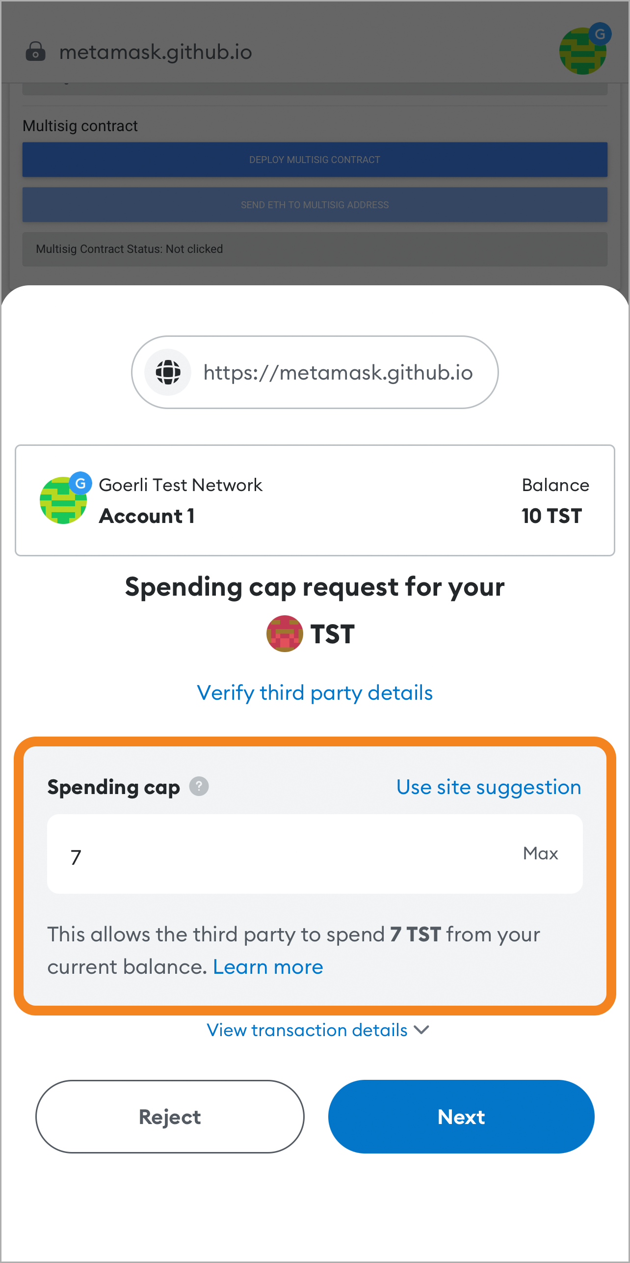 Customize spending cap
mobile