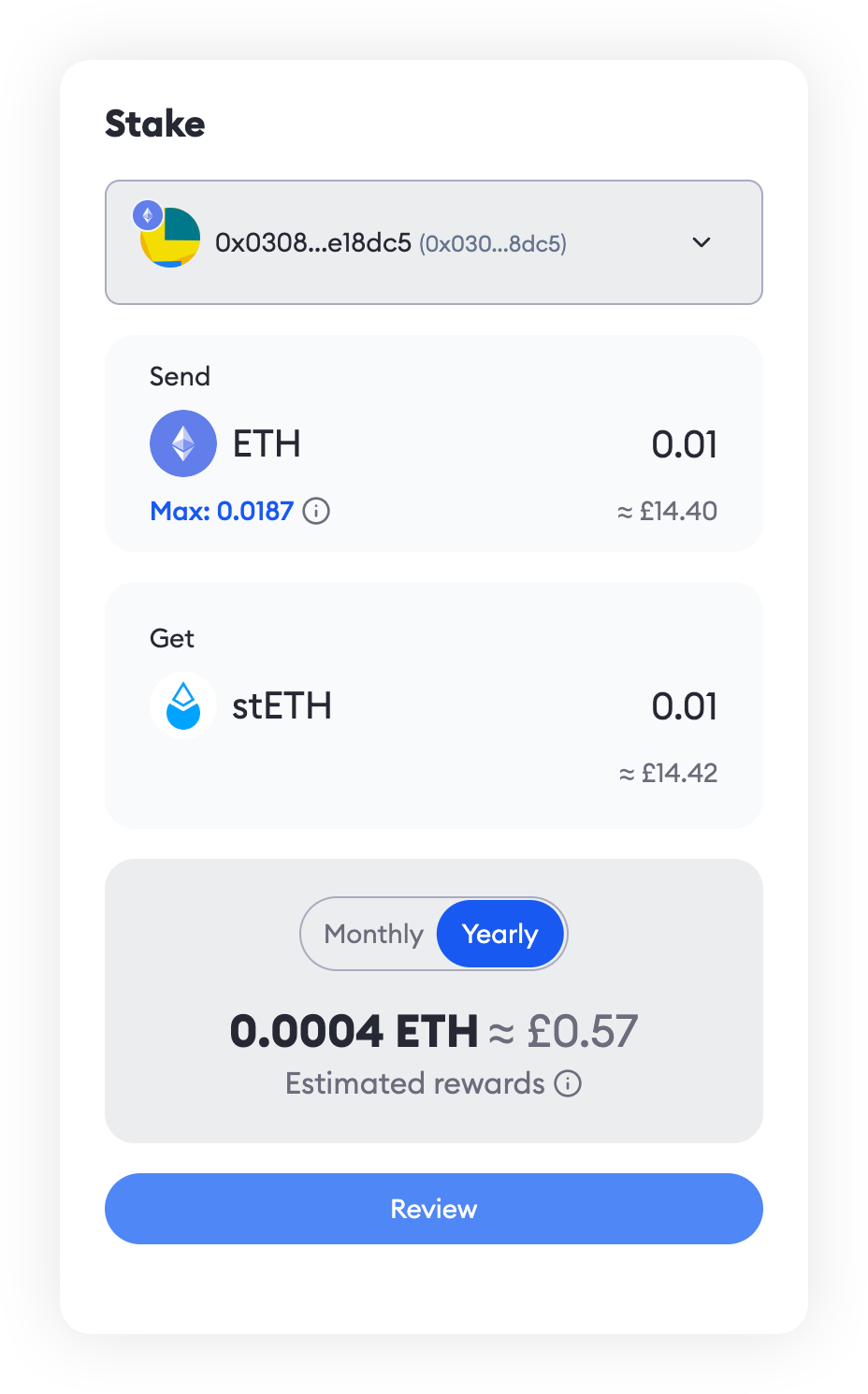 MetaMask Portfolio review
stake