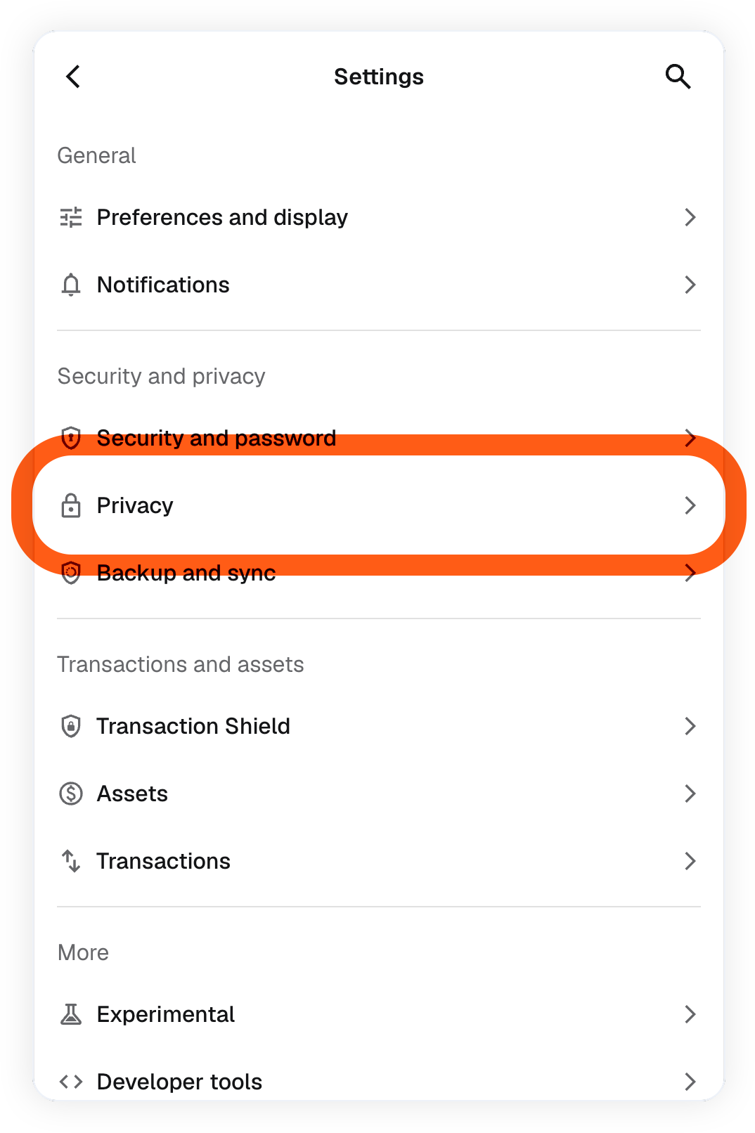 MetaMask extension locate menu settings privacy