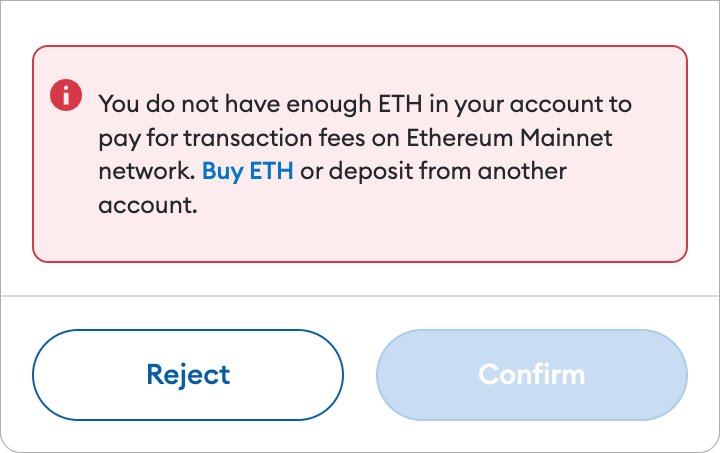 MetaMask insufficient
funds