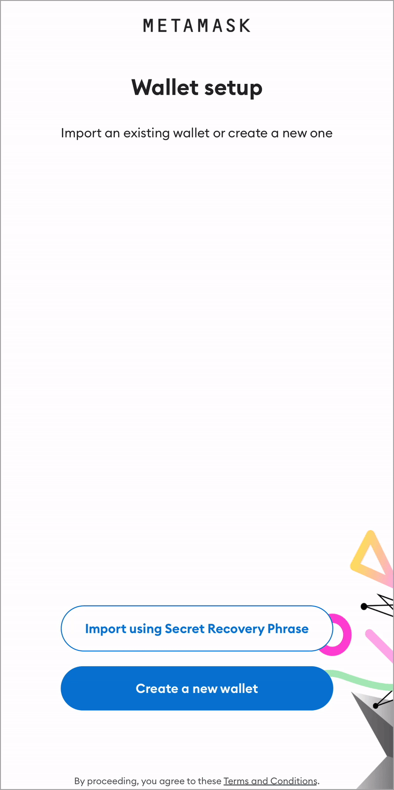 MetaMask SRP recovery mobile