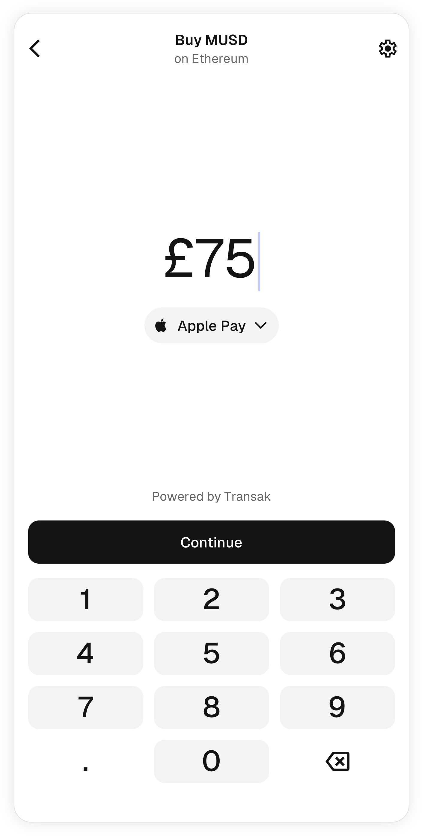 MetaMask mobile buy input amount to buy