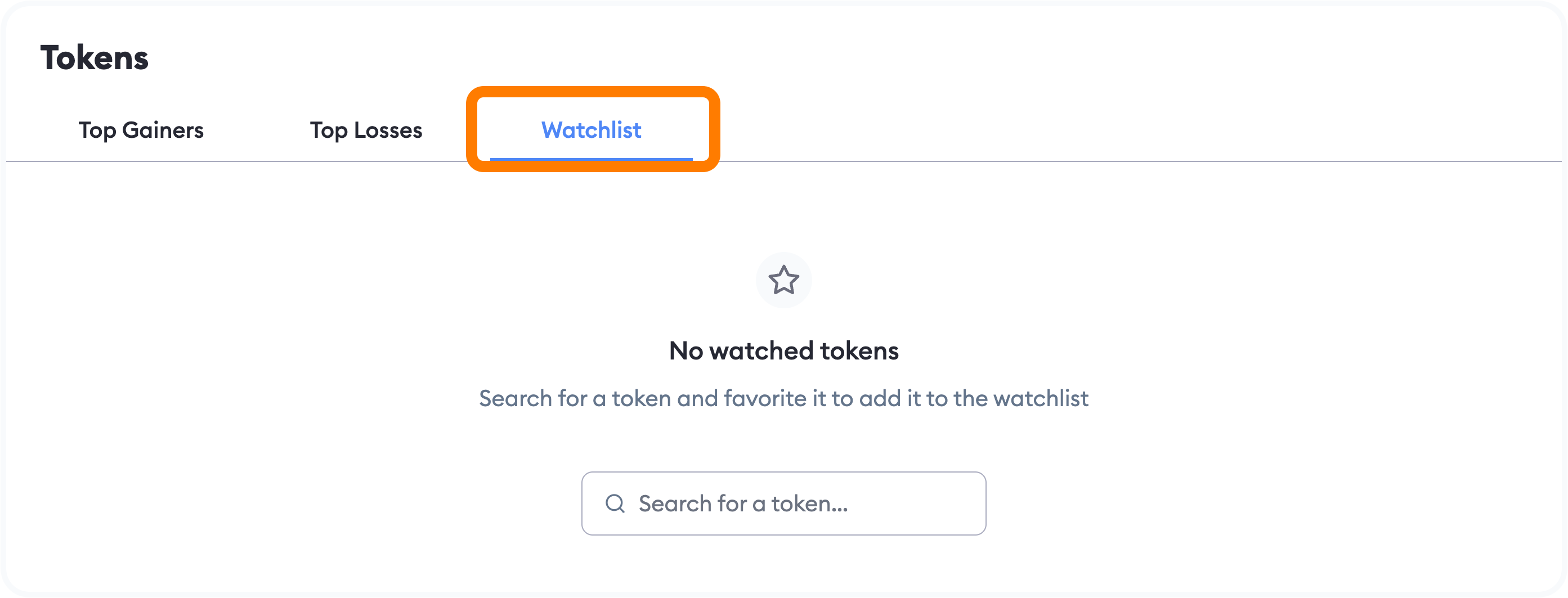 MetaMask Portfolio watchlist
tab