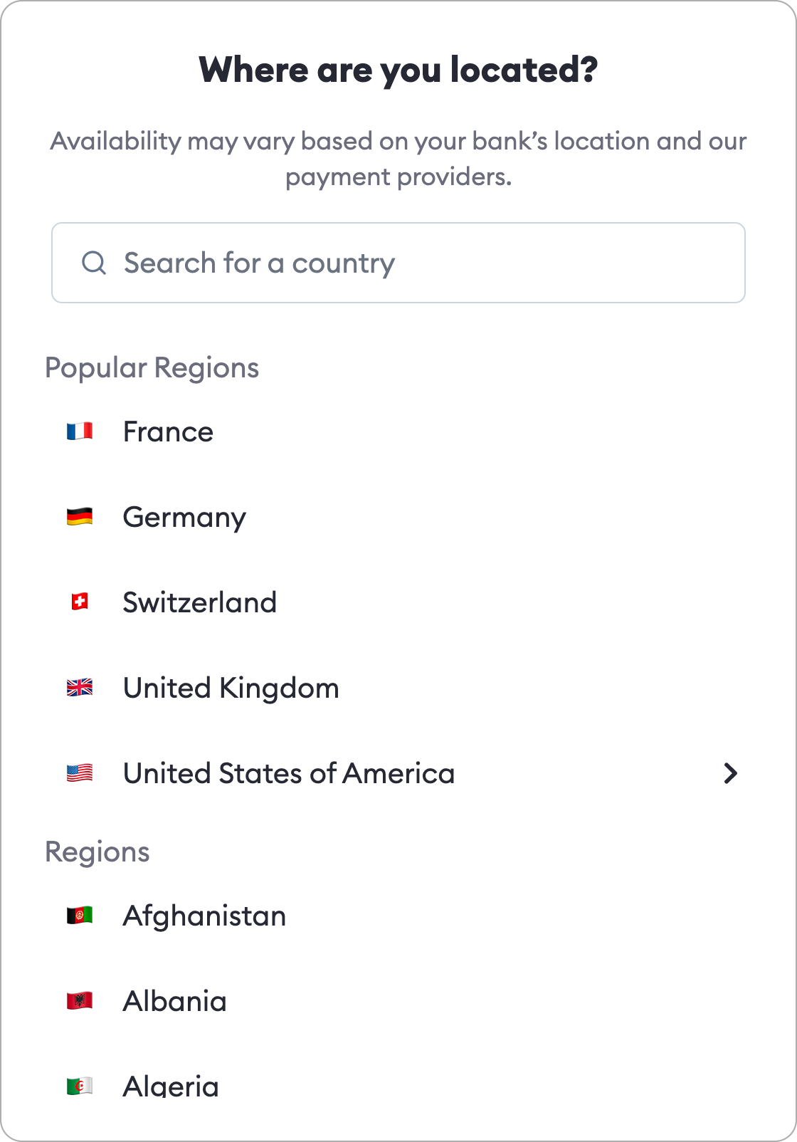 MetaMask Portfolio select
region