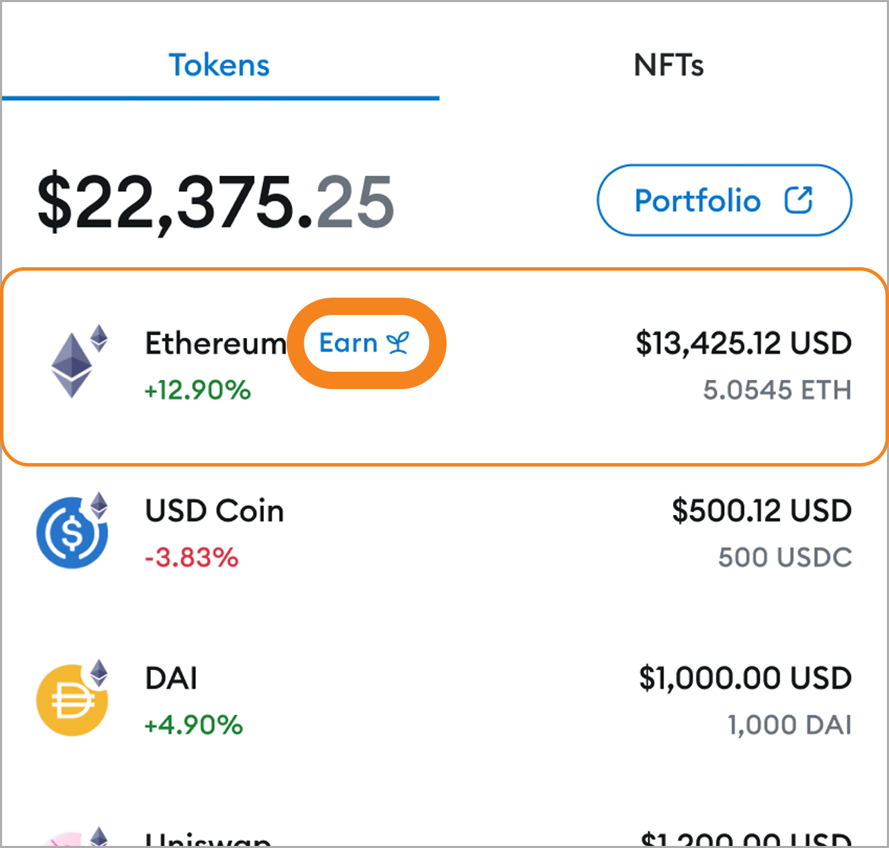 MetaMask Mobile Staking
Earn
