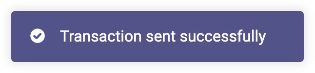 Starknet transaction sent