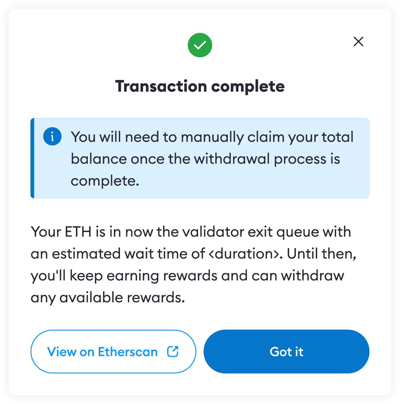 MetaMask Portfolio transaction
complete