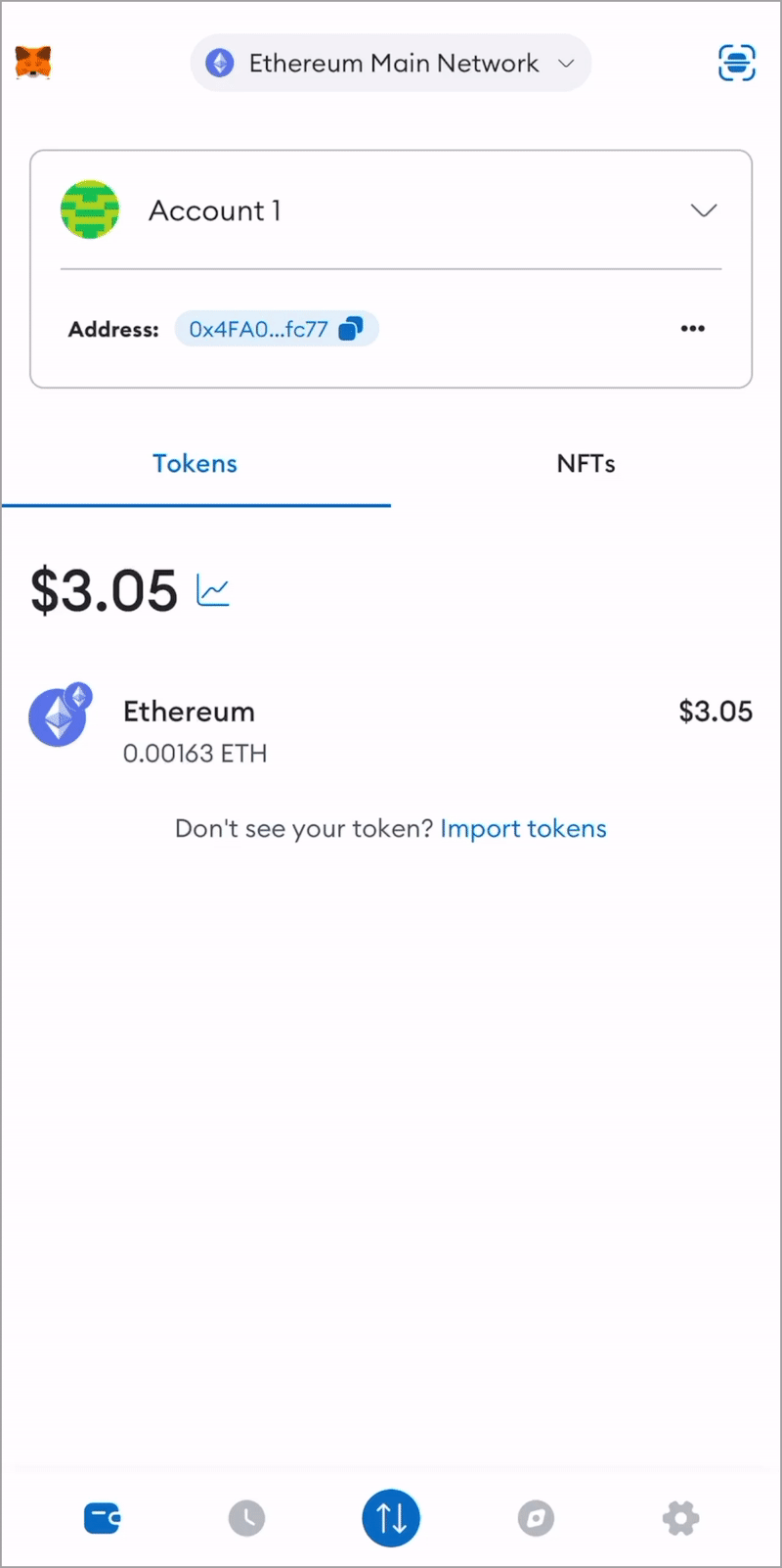 Localizar botón enviar móvil
MetaMask