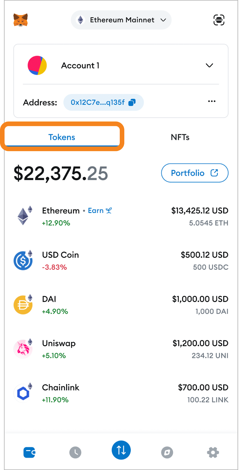 MetaMask Mobile Staking
Tokens