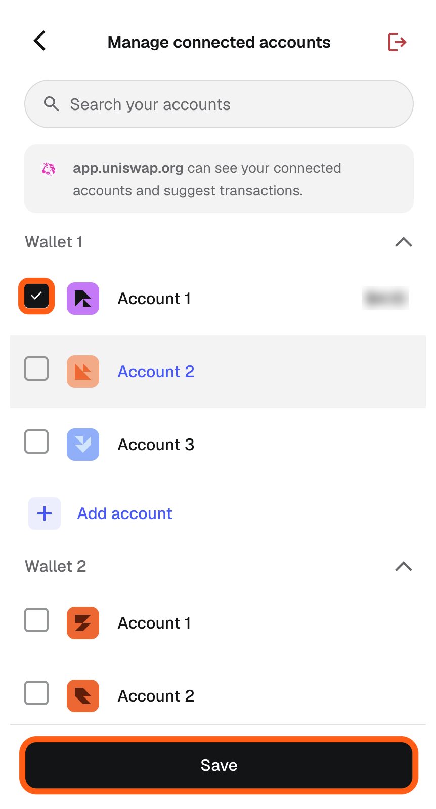 Manage dapp permissions
