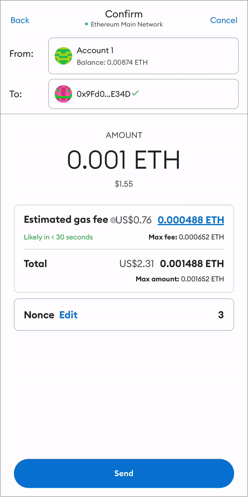 MetaMask custom transaction nonce
Mobile