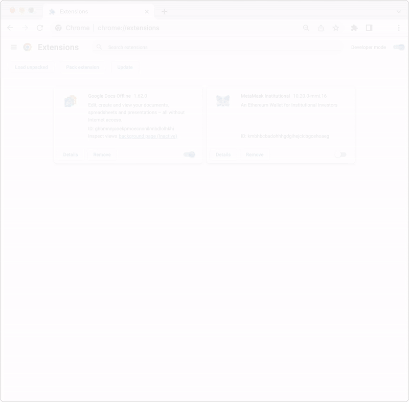 MetaMask manually install
chrome